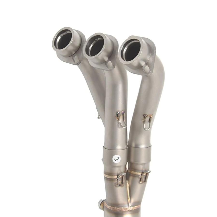 並行輸入品 スリップオン MT-09 FZ09 MT 09 XSR900 GT 2024 2025 バイク排気エスケープシステムマフラーフロントミドルリンクパ