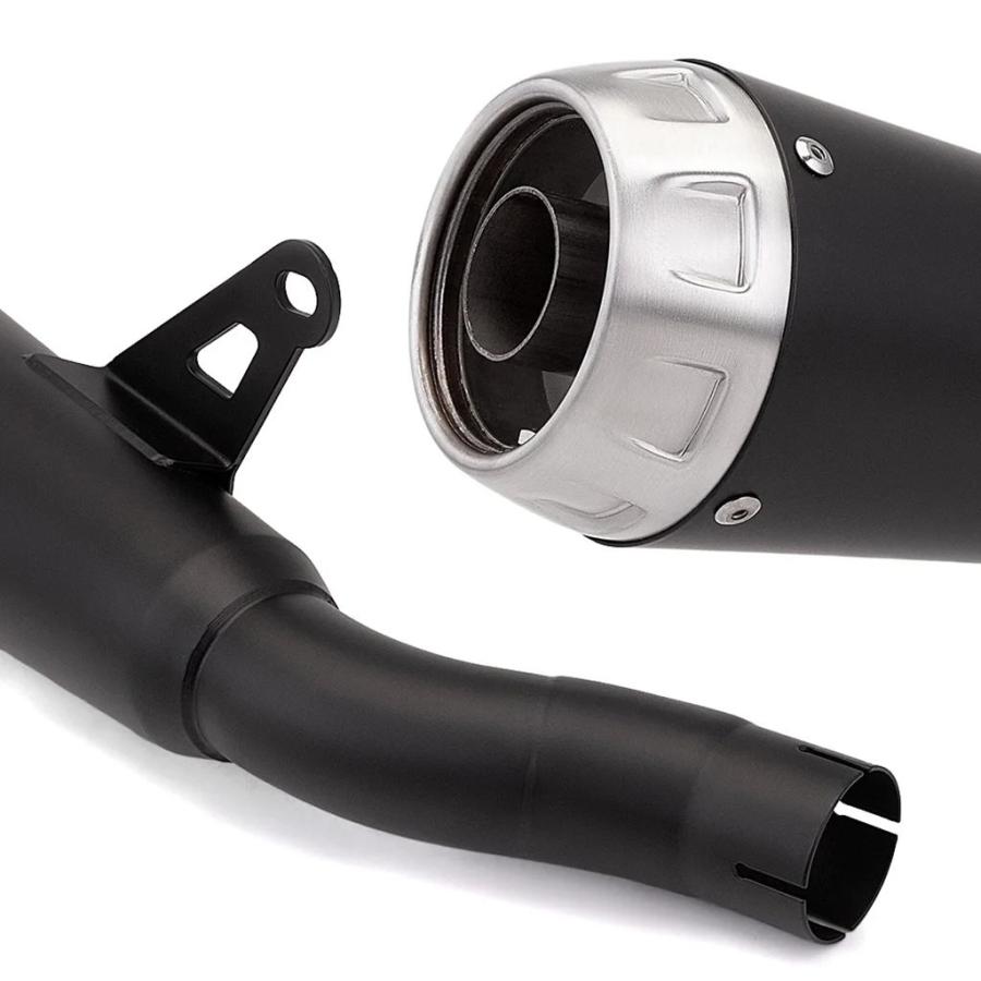 並行輸入品 バイクマフラー - トライアンフ スクランブラー 400X / スピード 400 用一体型ミッドパイプ＆スリップオンマフラーの画像