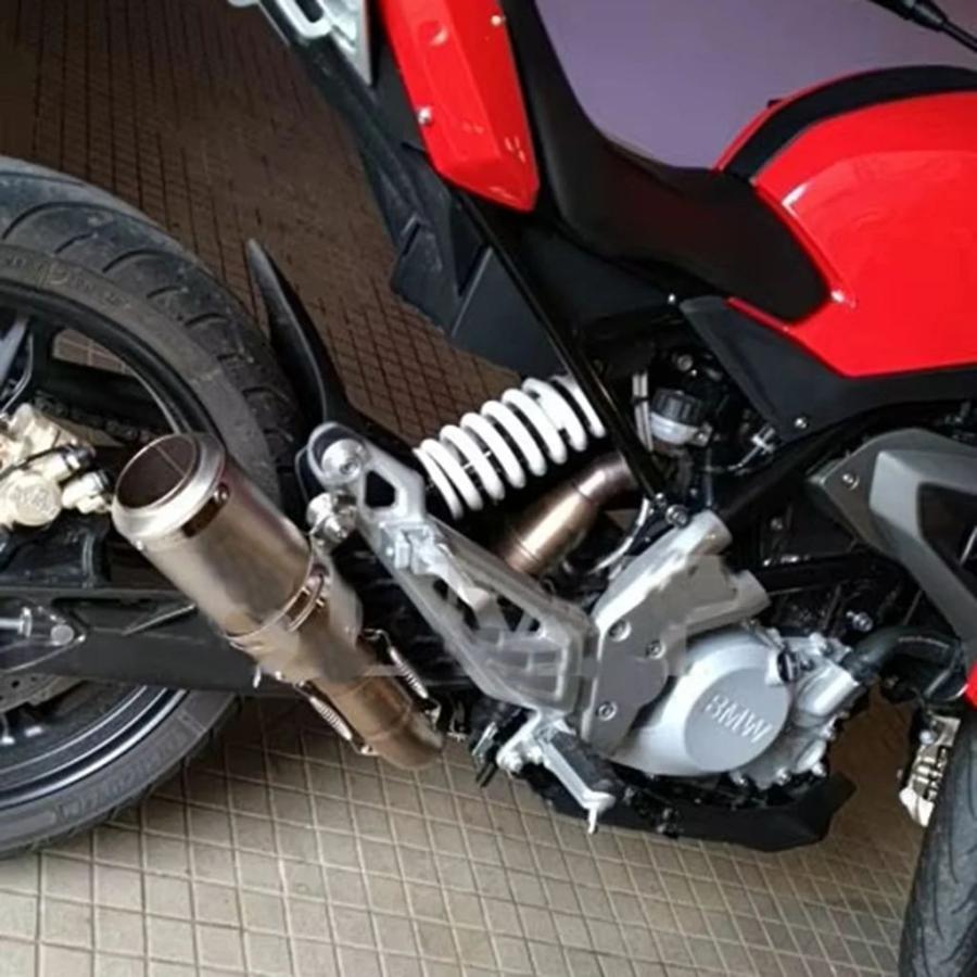 並行輸入品 モトクロスフロントパイプステンレス排気フルシステム接続チューブ BMW G310 G310R バイク排気スリップオンの画像