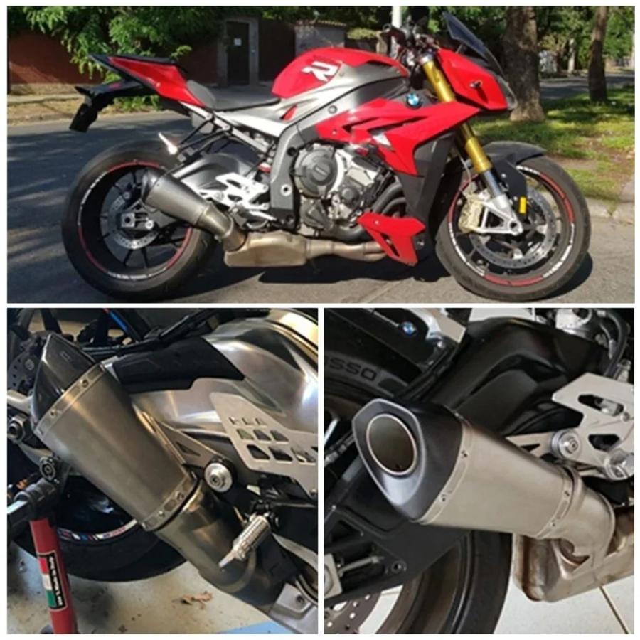 並行輸入品 スリップオンエキゾーストバイクマフラーエスケープモト可動式DBキラーレーザーBMW S1000RR 2010-2014 S1000Rの画像