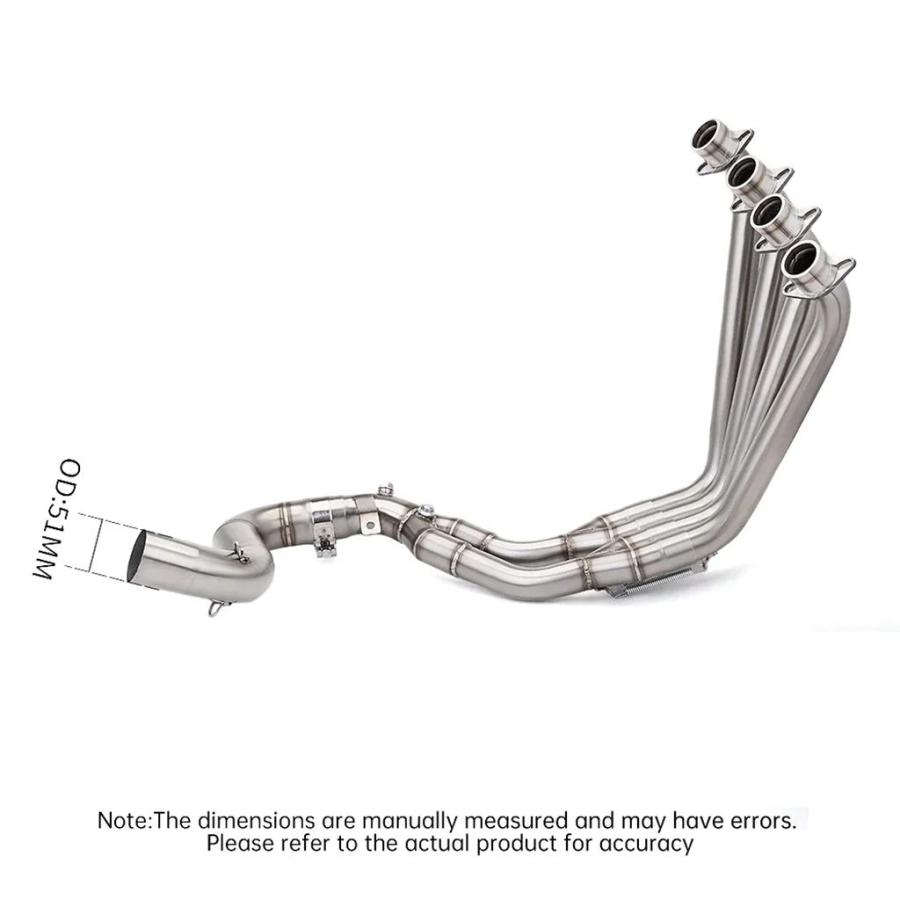 並行輸入品 排気システムバイクマフラーフロントリンクパイプ 2 つ酸素センサー付き CBR650R CBR650F CBR650 CB650F 2014-2025の画像