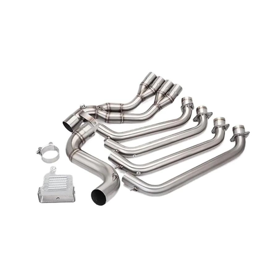 並行輸入品 排気システムバイクマフラーフロントリンクパイプ 2 つ酸素センサー付き CBR650R CBR650F CBR650 CB650F 2014-2025の画像