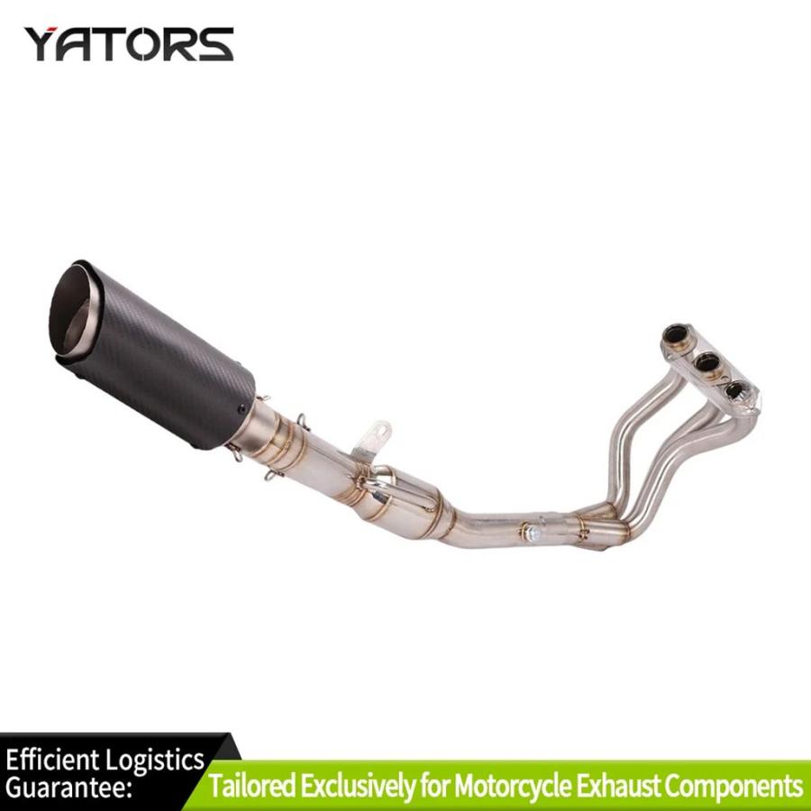 並行輸入品 ヤマハ MT-09 2020-23用 エキゾーストシステム フルシステム カーボンマフラー エキゾーストヘッダーパイプ スリップ