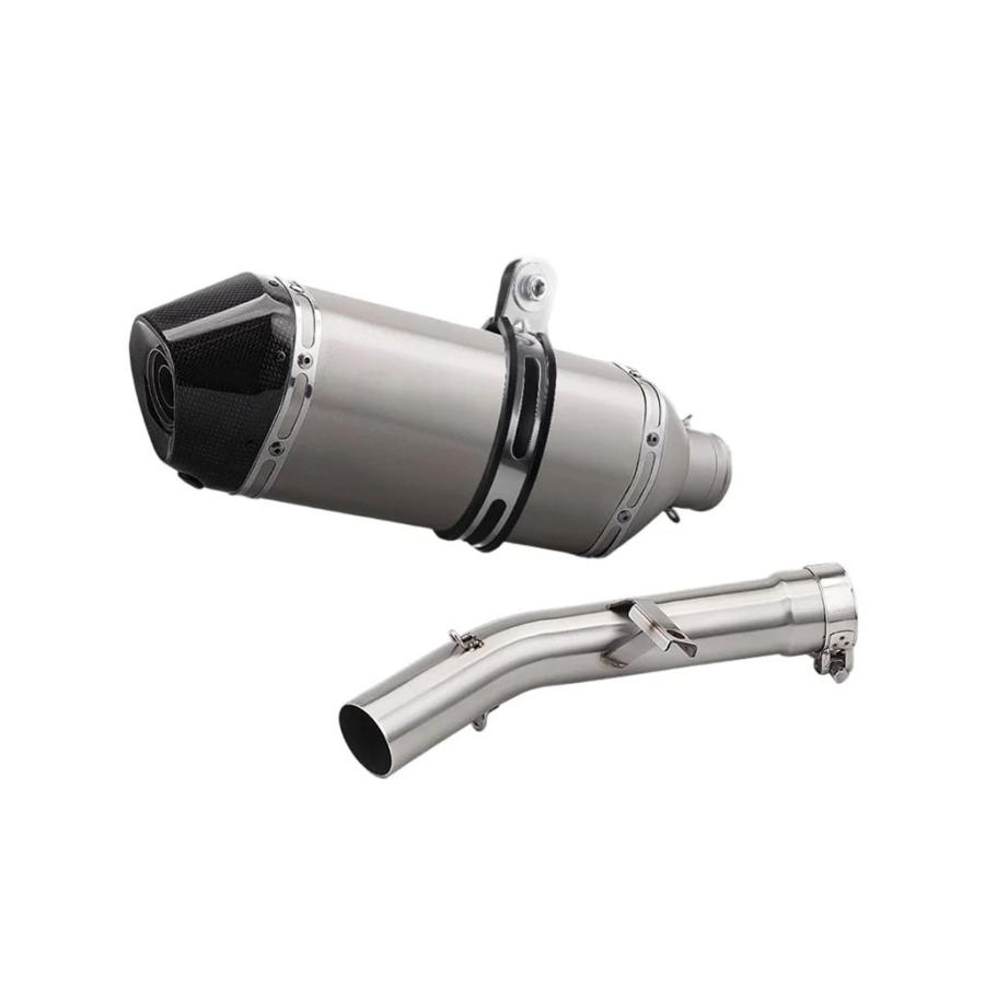 並行輸入品 排気システム排気チップマフラー370MMミッドリンクパイプスリップスズキGSF650 GSX650F 2007-16用排気パイプの画像