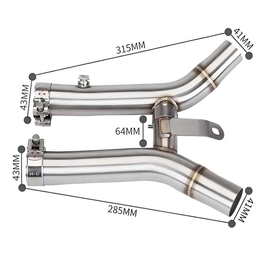 並行輸入品 スズキ ハヤブサ 1300 GSX1300 GSX1300R 2008-2020用 排気システム マフラー ミッドリンクパイプの画像