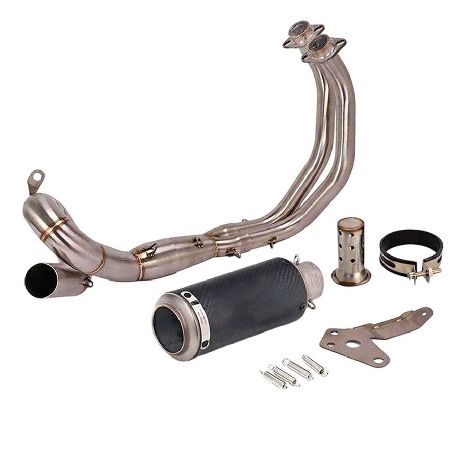 並行輸入品 ヤマハ MT-07 FZ07 XSR700 2017-2023用 排気システム 51MM マフラーパイプ カーボンエキゾーストパイプ_5