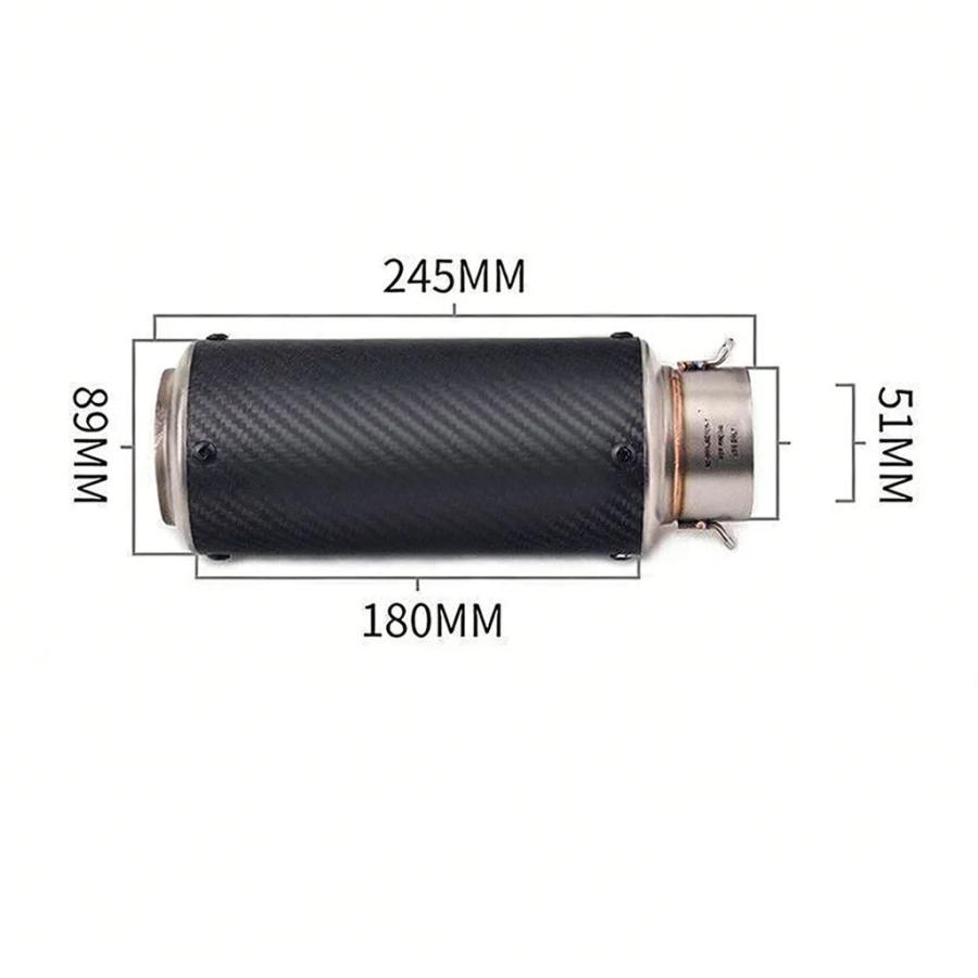 並行輸入品 ヤマハ MT-07 FZ07 XSR700 2017-2023用 排気システム 51MM マフラーパイプ カーボンエキゾーストパイプ_6