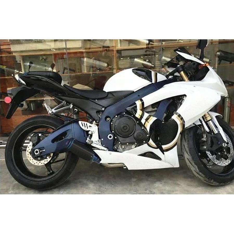 並行輸入品 スズキ GSXR 750 600 2006-2007用 スリップオンマフラー ブラック マフラー ミッドリンクパイプ 排気システム_10