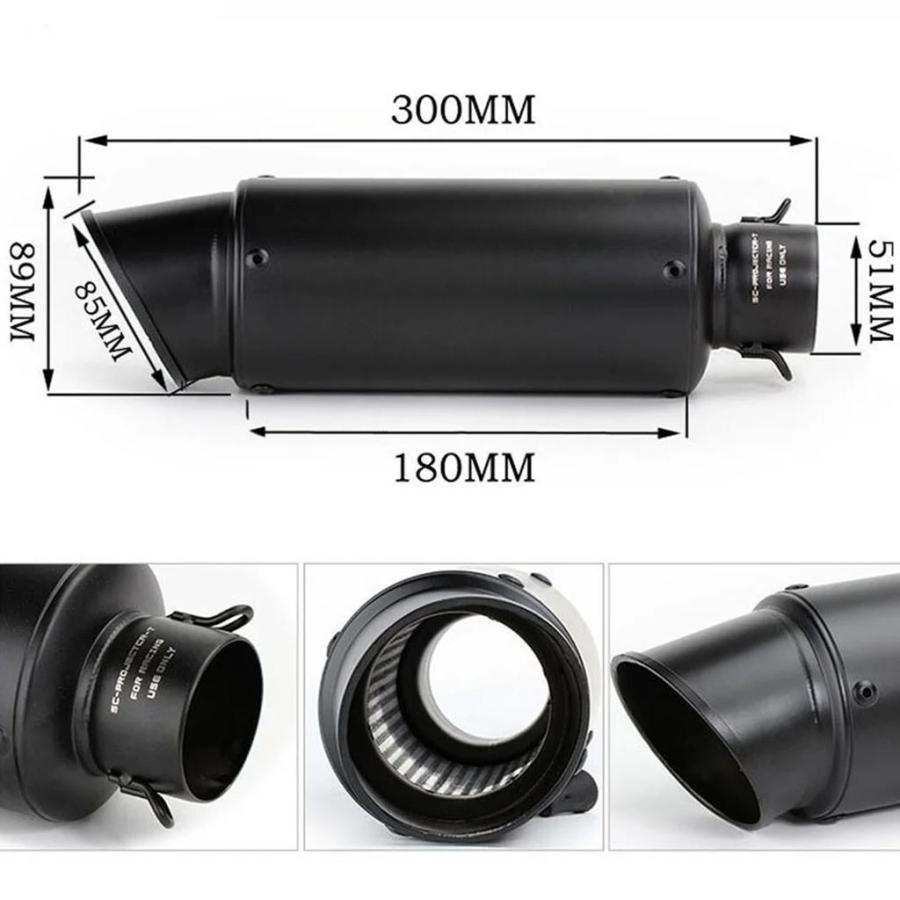 並行輸入品 ヤマハ MT-09 FZ09 2014-2020用 エキゾーストパイプ 排気システム フロントリンクパイプ テールマフラー_3