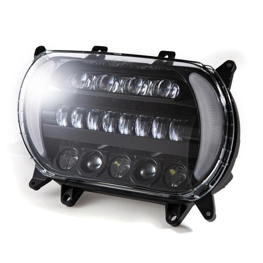 並行輸入品 ハーレーダビッドソンロードグライド 2015-2020 バイク LED ヘッドライトアセンブリウィンカーデイタイムランニング