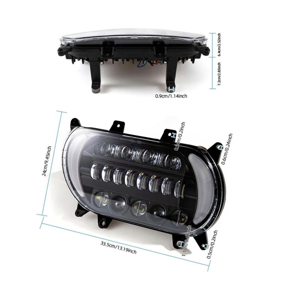 並行輸入品 ハーレーダビッドソンロードグライド 2015-2020 バイク LED ヘッドライトアセンブリウィンカーデイタイムランニング