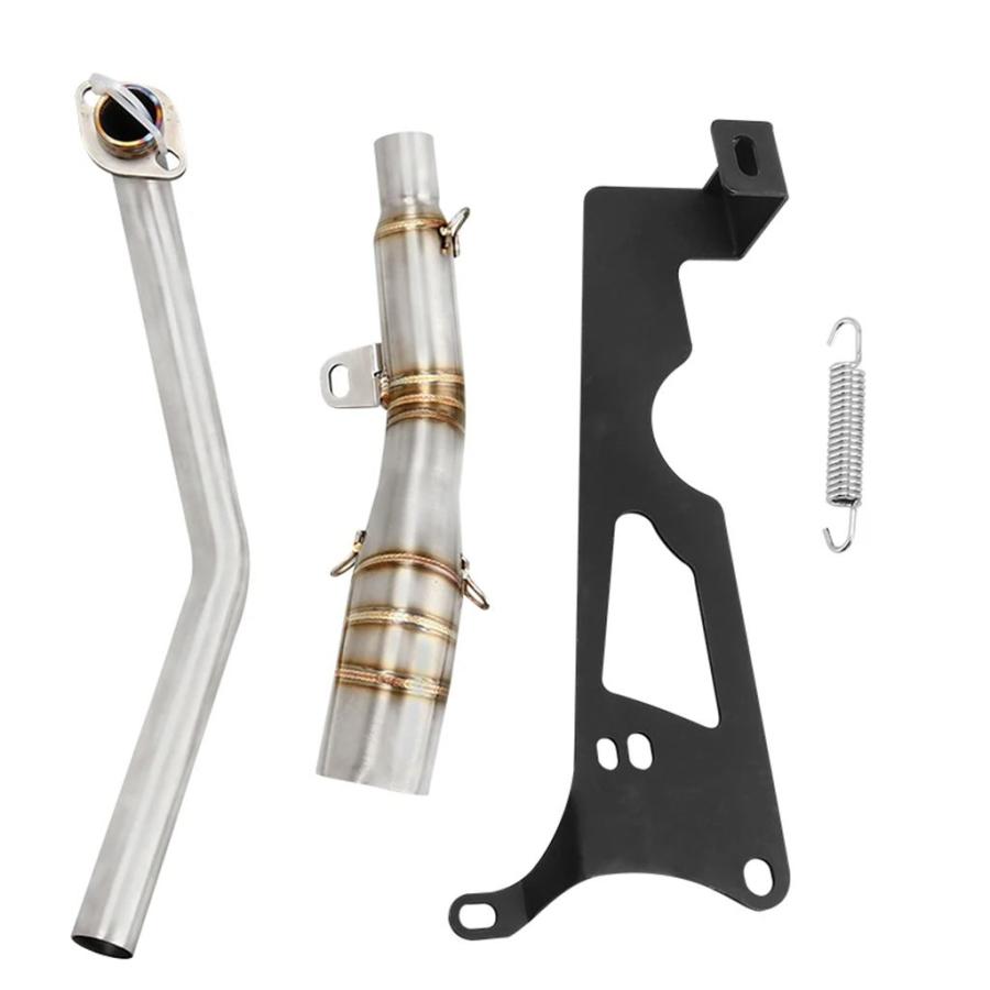 並行輸入品 DUILU バイク排気システム エスケープマフラー ステンレス フロントリンクパイプ ホンダ クロスカブ110 CC110 カブ11