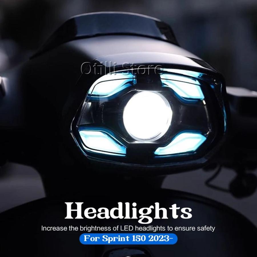 並行輸入品 ベスパ スプリント150 SPRINT150 バイク用ヘッドライト フロントLEDライト DRLランプ 2023 2024 2025の画像