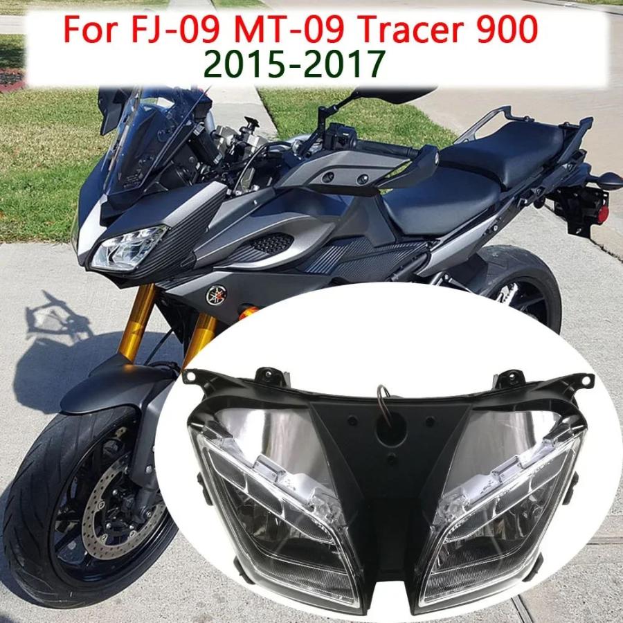 並行輸入品 バイク用ヘッドライトアセンブリ LEDヘッドライトアセンブリ ヤマハFJ-09 MT-09 トレーサー900 15-17 2015 2016 2017_1