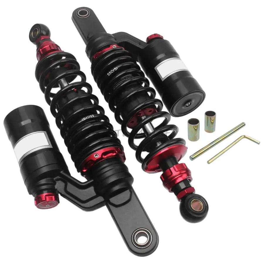並行輸入品 バイクショックアブソーバー 効果圧縮減衰ショックアブソーバー ロングネックボトル ラウンドヘッド 335MMの画像