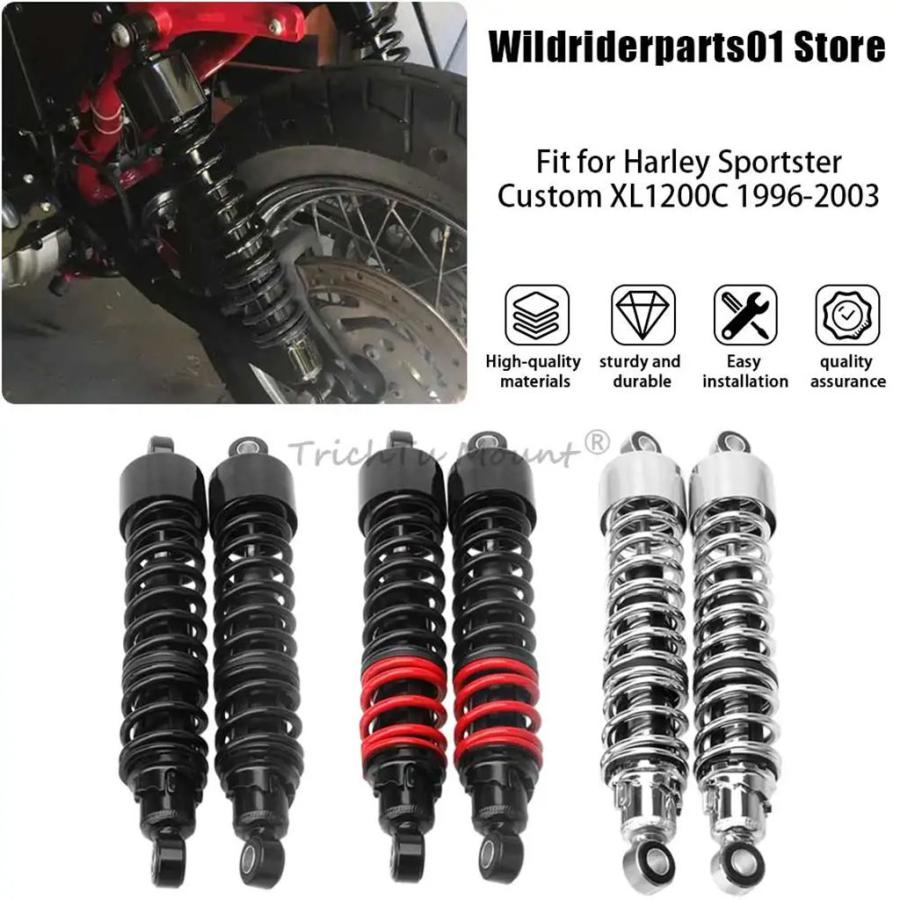 並行輸入品 ハーレー スポーツスター XLH883/XLH1200 1986-2003 413MM 調整式リアエアショックアブソーバー バイクアクセサリー_5
