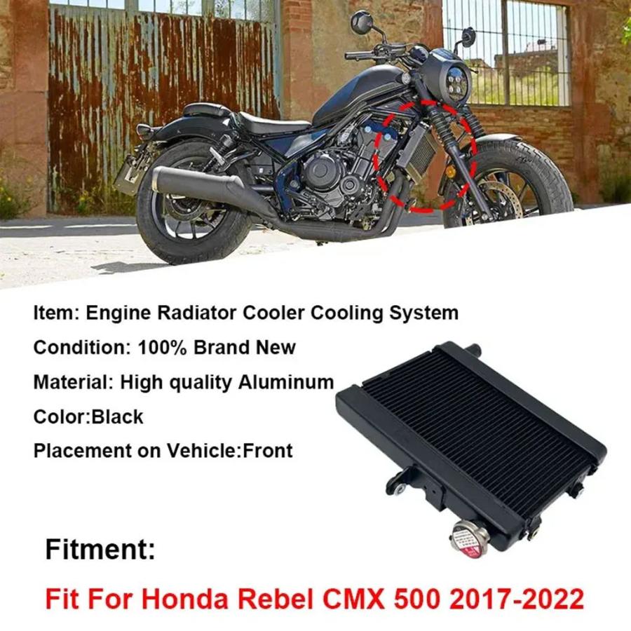 並行輸入品 CL500 CL300 24 自動二輪車発動機放熱器冷やかす空調設備ホンダ REBE CMX500 2017-2021 2022 2023