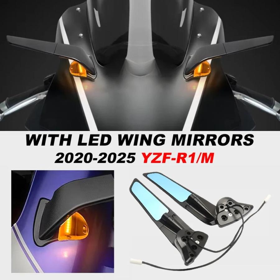 並行輸入品 2020-2025 YZF-R1 YZF-R1M 新型バイク用LEDウィンカー付き