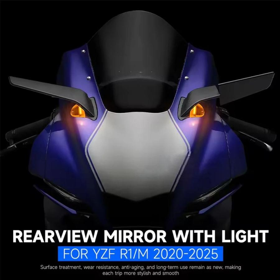 並行輸入品 2020-2025 YZF-R1 YZF-R1M 新型バイク用LEDウィンカー付き
