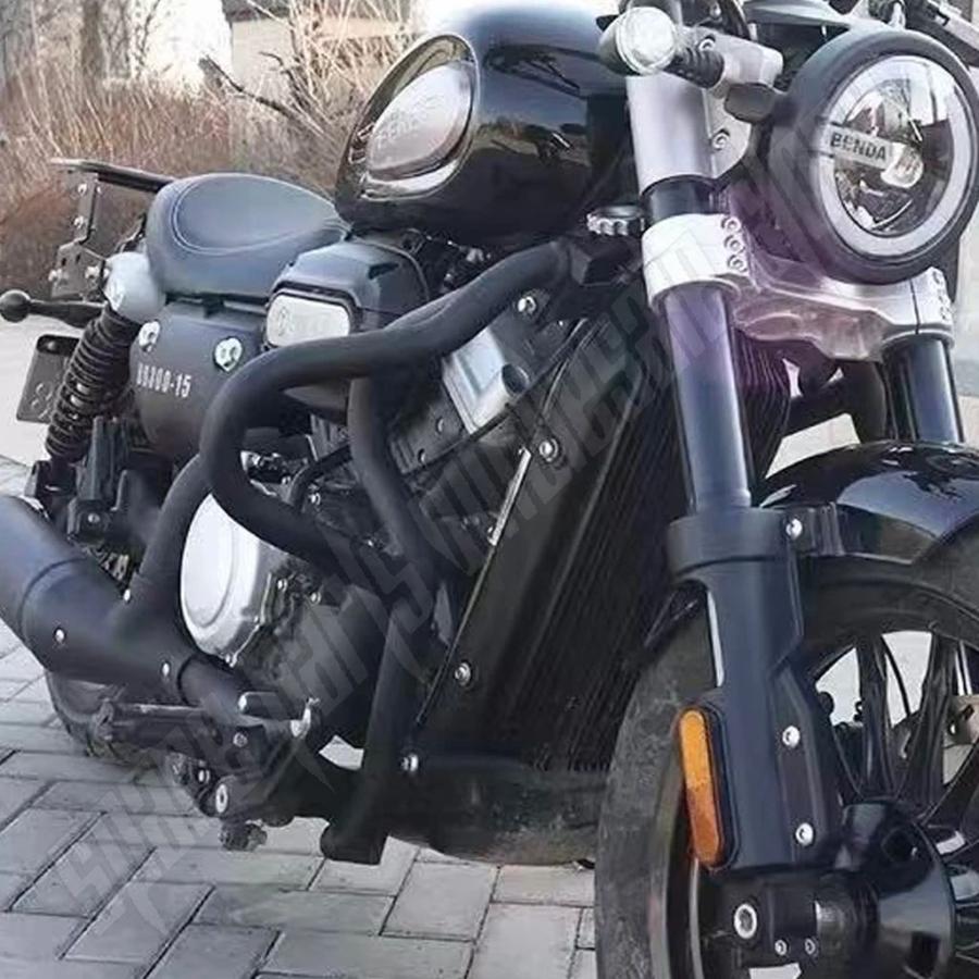 並行輸入品 バイクハイウェイエンジンガードクラッシュバーフレームバンパーフェアリングプロテクターバーベンダチンチラ BD300の画像