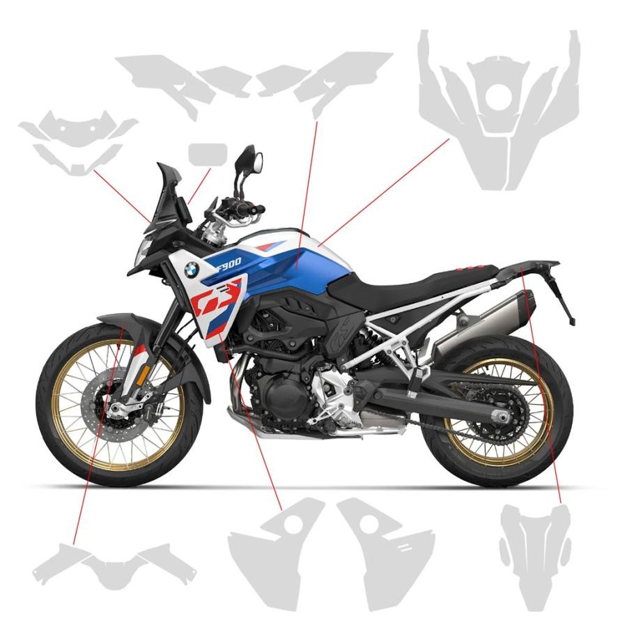 並行輸入品 BMW F900GS PPF バイクフェアリング保護フィルムアクセサリー目見えカバー F900GS TPU フルペイント保護フィルム_10