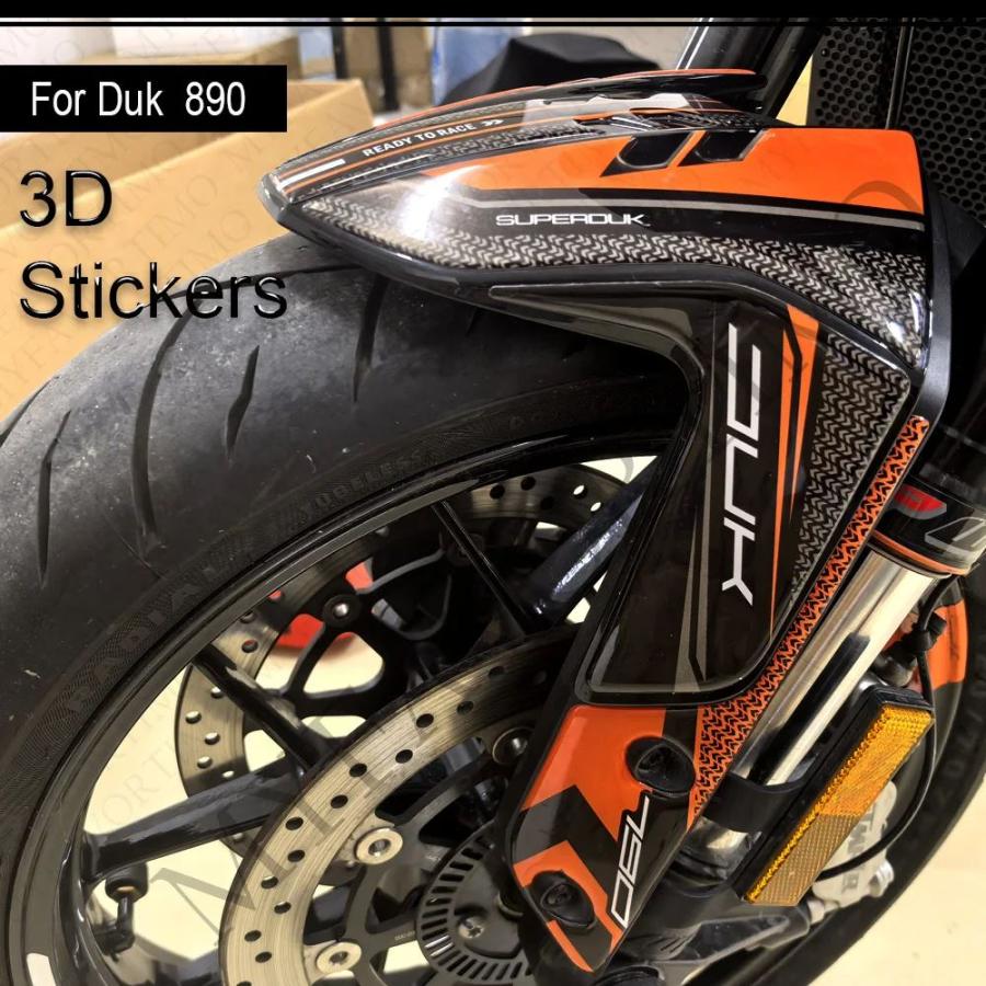 並行輸入品 890スーパDK用バイクアクセサリー タンクパッド サイドグリップ ガソリン 燃料 オイルキット ニーステッカー デカーの画像
