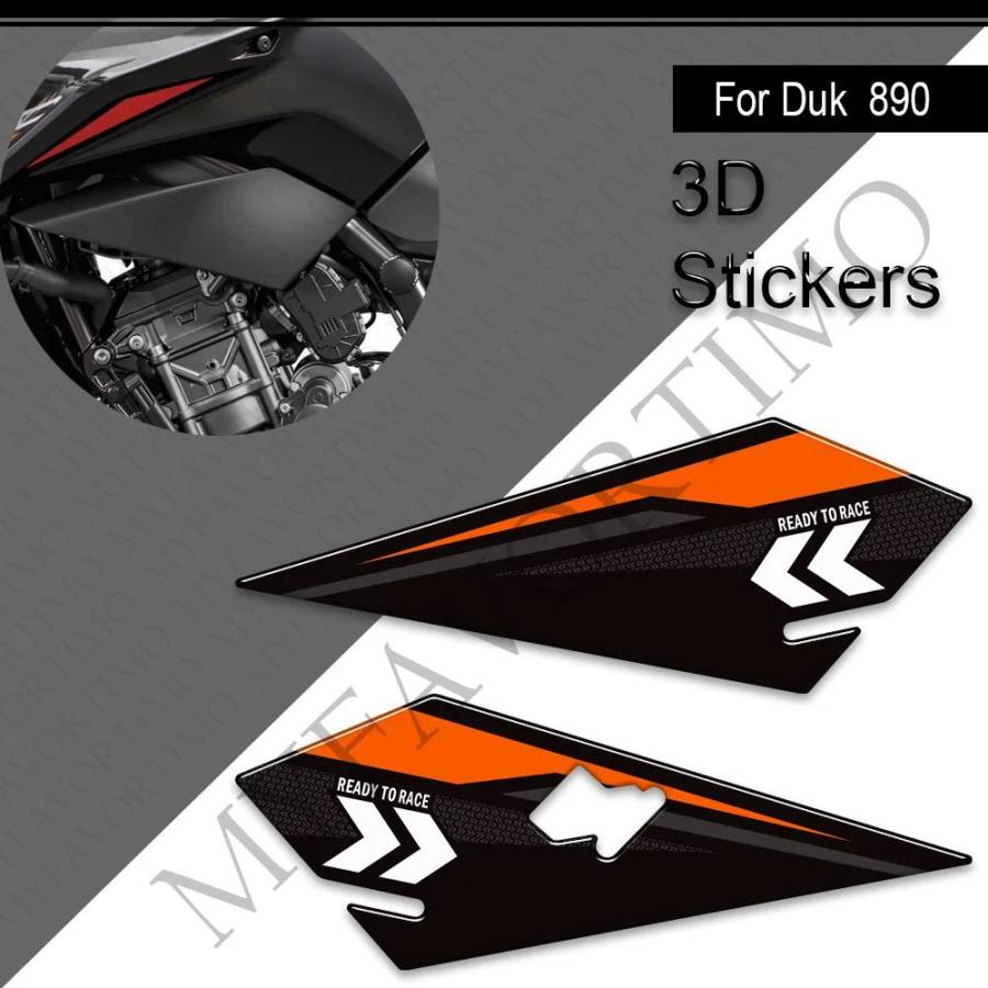 並行輸入品 890スーパDK用バイクアクセサリー タンクパッド サイドグリップ ガソリン 燃料 オイルキット ニーステッカー デカーの画像