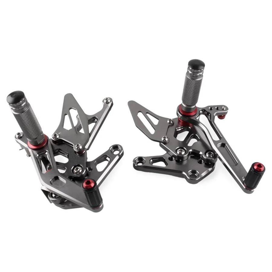 並行輸入品 スズキハヤブサ GSX1300R 1999-2020 1 ペアバイクリアセットフットレスト調節可能フットペグレストアセンブリ CNC_8