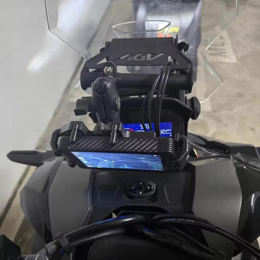並行輸入品 ホンダ用バイクフロントガラスブラケット GPSナビゲーション スマートフォン用 一体型ホルダー adv160 ADV-160 adv 1_6
