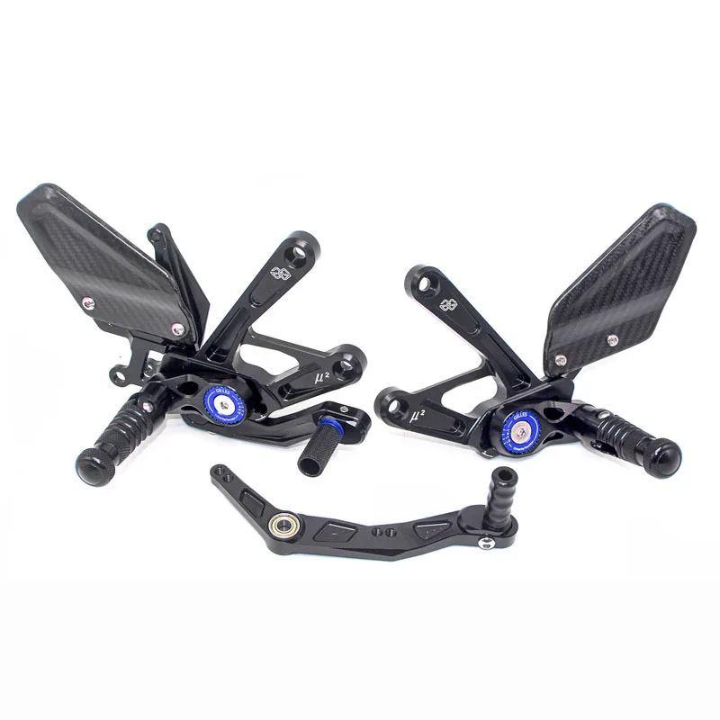 並行輸入品 バイクカーボンフットキット CNC リアセットフットレストリアセットヤマハ R1 R1M YZFR1M YZFR1 2015-2024 2021 2022