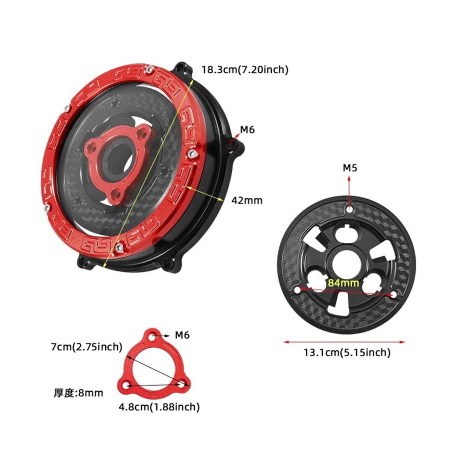 並行輸入品 バイクエンジンクリアクラッチカバープロテクターガード