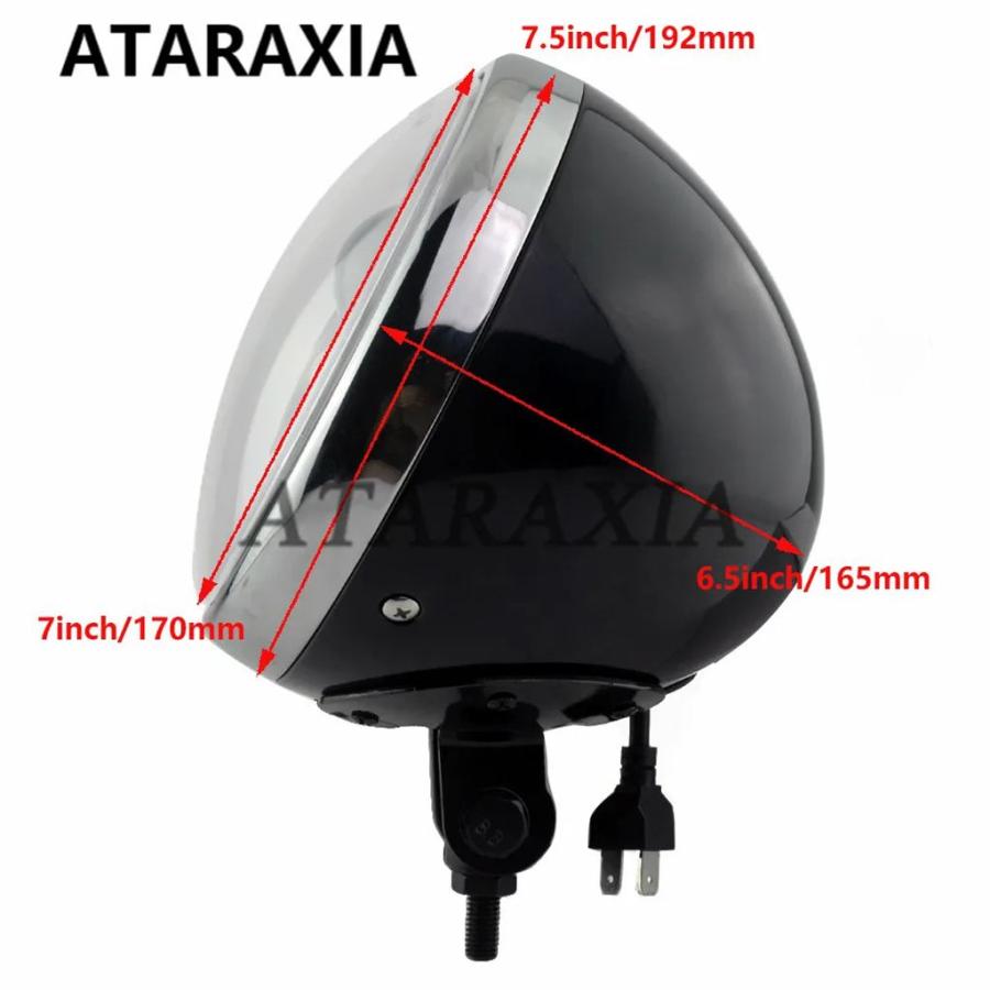 並行輸入品 バイク 7 インチ LED ヘッドライト デイタイムランニングライト付きヘッドランプ ハーレーダビッドソン ツーリング_5