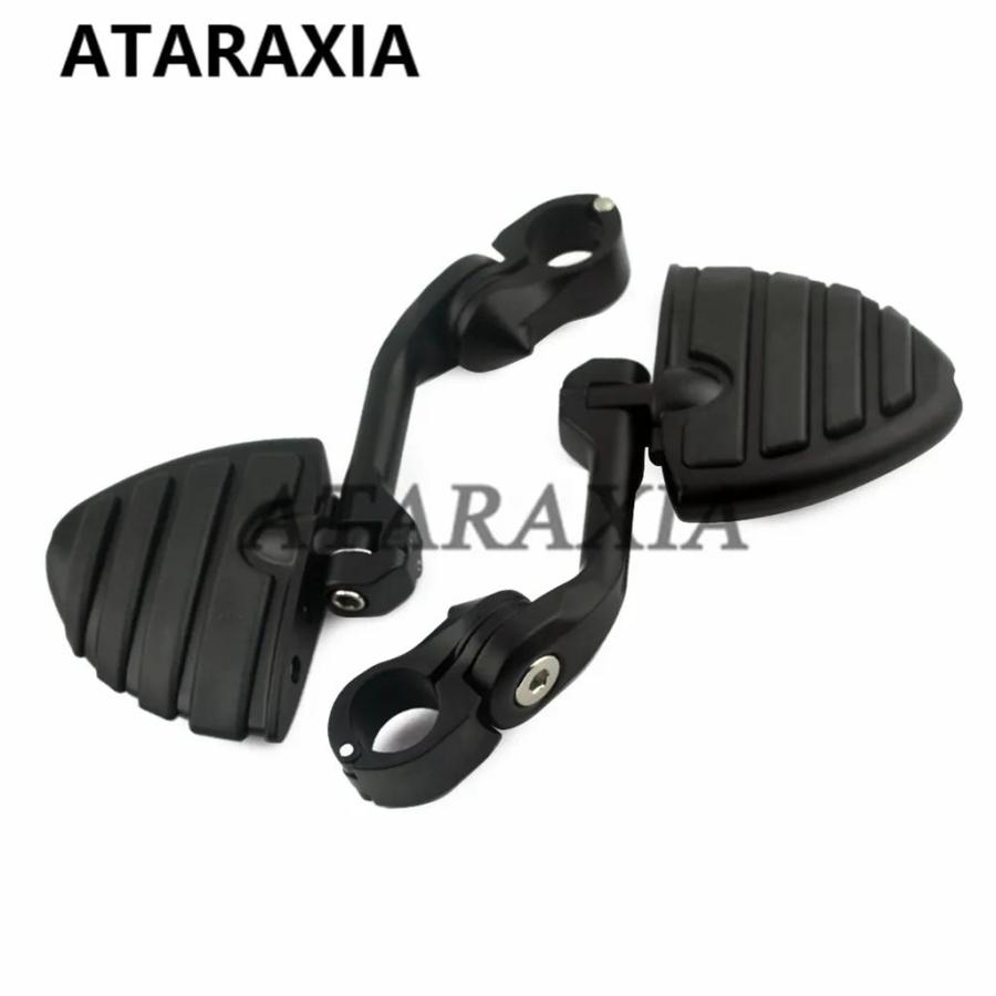 並行輸入品 バイクフットレストフットペグウィングエンジンガードバイクペグレストペダルハーレーツーリングダイナソフテイルス_5