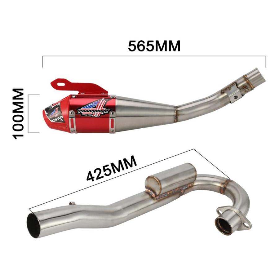 並行輸入品 ホンダCRF230F 2003-2013 2018-2020 ダートピットバイク用 バイクマフラー フロント＆リアセット フルシステム