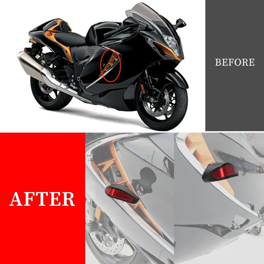 並行輸入品 2021-2026 スズキ GSX1300R ハヤブサフレームスライダークラッシュプロテクターアルミバイク衝突防止パッドショック_5