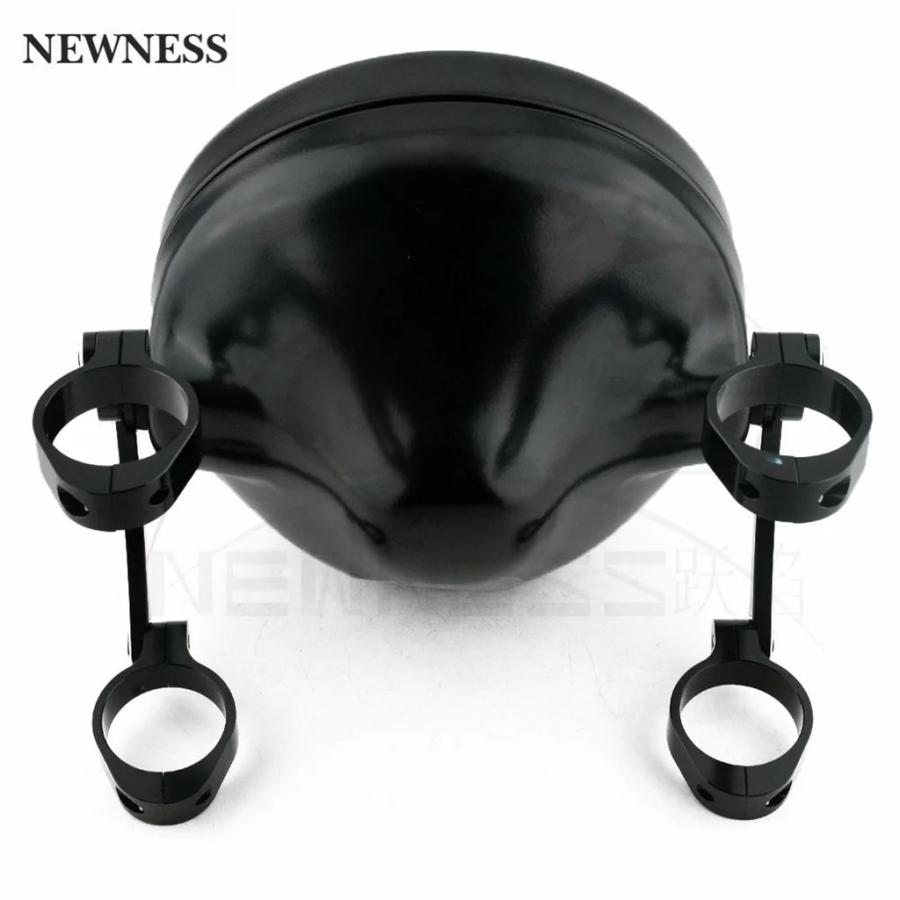 並行輸入品 7インチバイクLEDヘッドライトハウジング汎用バイクヘッドライト取り付けブラケットヘッドライト ホンダ用の画像