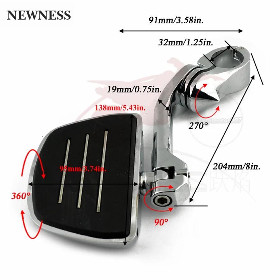 並行輸入品 32 MMハイウェイ大型ペグバイクフットペグエンジンガードクラッシュバーフットレストマウントハーレースポーツスター_7