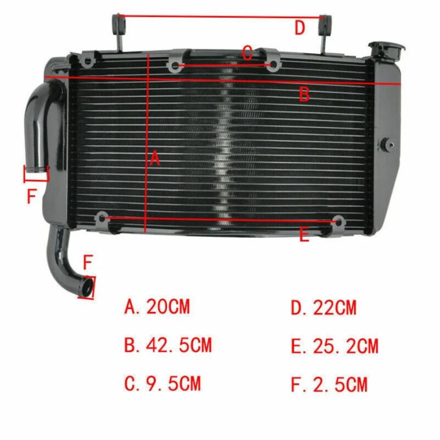 並行輸入品 アルミラジエータークーラー冷却 ドゥカティ 749/749S/999 R/999 S 2003-2006 2004 2005用