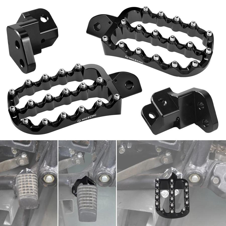 並行輸入品 1987-2018年式カワサキKLR650バイク用フットペグ 大型フットレスト/1インチフットペグ下降ブラケット カワサキKLR650_4