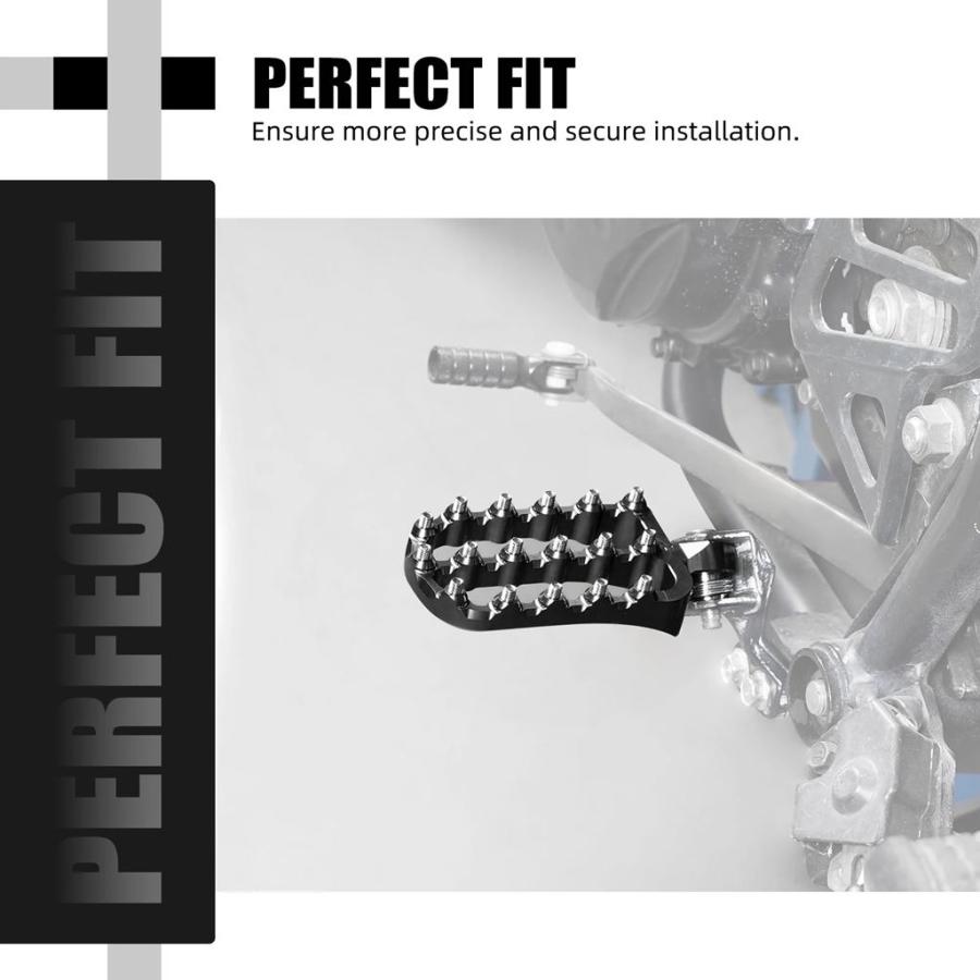 並行輸入品 1987-2018年式カワサキKLR650バイク用フットペグ 大型フットレスト/1インチフットペグ下降ブラケット カワサキKLR650_7