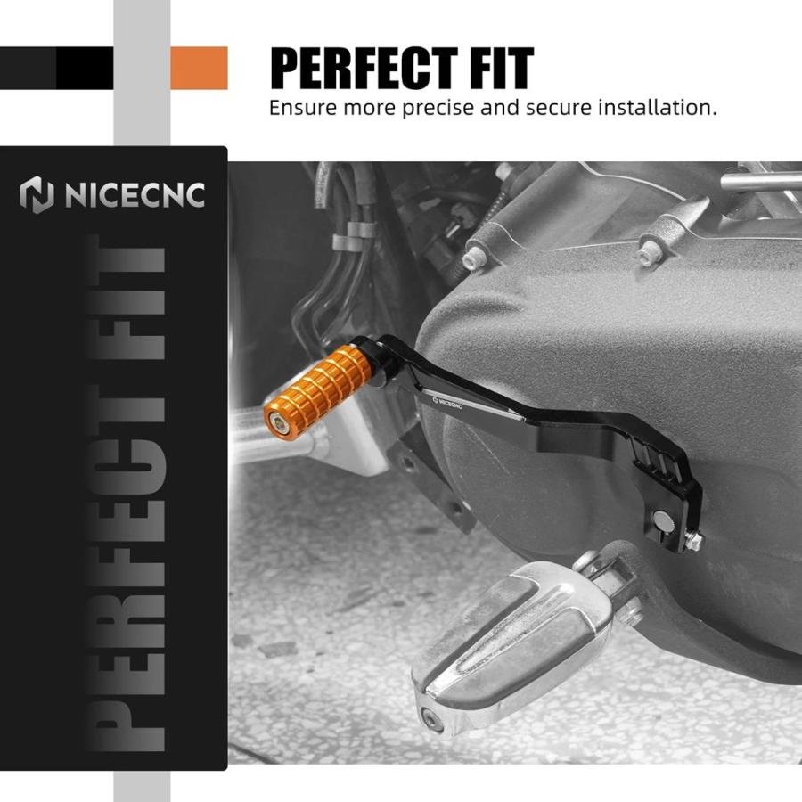 並行輸入品 NICECNC バイクフットブレーキペダル/ギアシフターシフトレバー ハーレーダイナ ファットボブ FXDF 2008-2017 ワイド_8