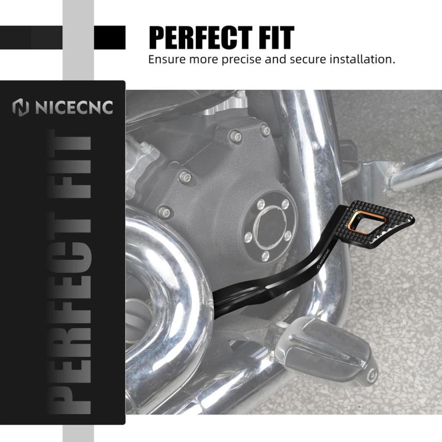 並行輸入品 NICECNC バイクフットブレーキペダル/ギアシフターシフトレバー ハーレーダイナ ファットボブ FXDF 2008-2017 ワイド_9