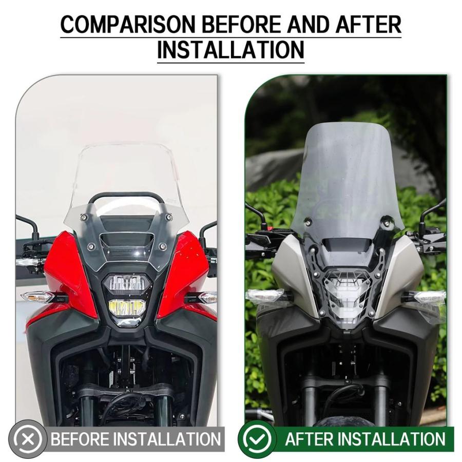 並行輸入品 ホンダ NX400 バイクフロントガラス風防カスタムバイザー高増加厚みフロントガラスアクセサリーの画像