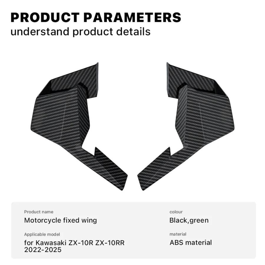 並行輸入品 カワサキ ZX-10R ZX10R 2022-2025 ウイングレット