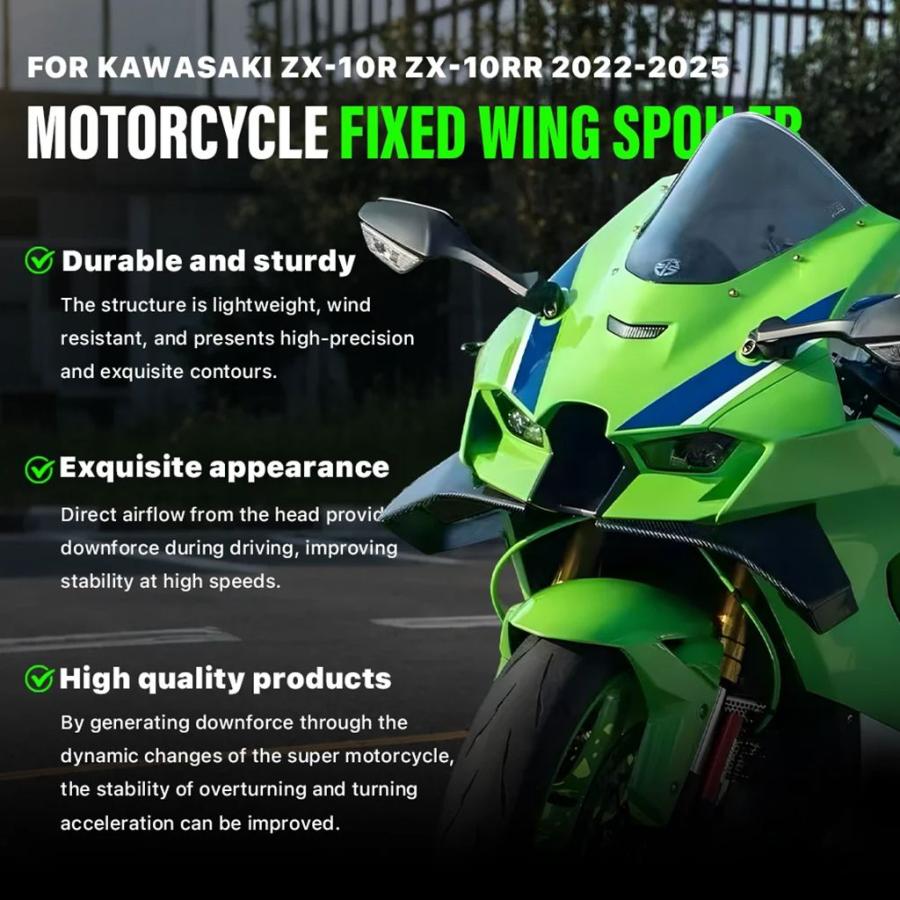 並行輸入品 カワサキ ZX-10R ZX10R 2022-2025 ウイングレット