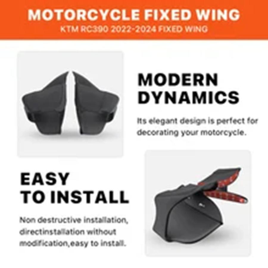 並行輸入品 固定翼スポイラーロアシュラウドフロント KTM RC390 RC16 RC8C 同羽 2022-2025_4
