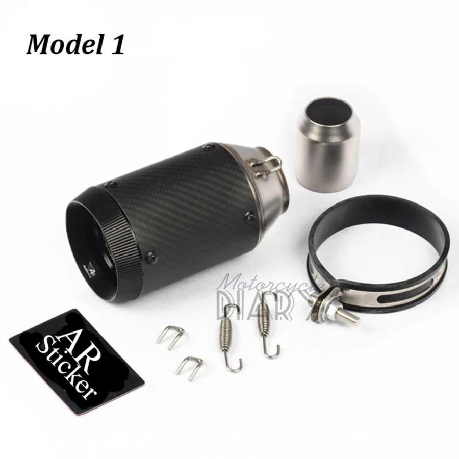 並行輸入品 51MM CNC汎用排気バイク 二輪エスケープモトマフラーカーボン レーシングR6 MT09 CBR650 R3 Z900 Z1000 ER6N Z900用の画像