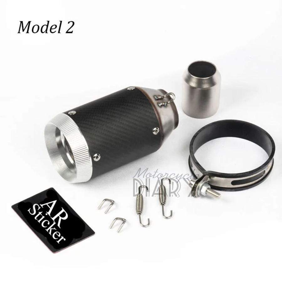 並行輸入品 51MM CNC汎用排気バイク 二輪エスケープモトマフラーカーボン レーシングR6 MT09 CBR650 R3 Z900 Z1000 ER6N Z900用の画像