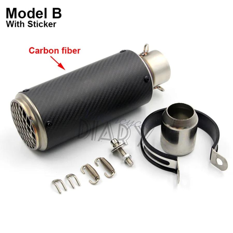 並行輸入品 51MM 60MM汎用カーボンバイクマフラーDBキラーマフラーレーザーエスケープモト S1000 MT10 S1000RR R1 GSXR1300用の画像