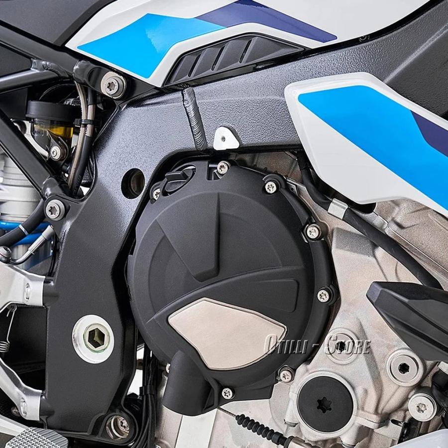 並行輸入品 バイクブラックエンジンフードクラッチ保護カバー BMW S1000R S1000XR S1000RR M1000R M1000RRの画像
